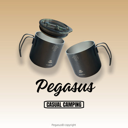 Black Insulated Camping Mug with Lid