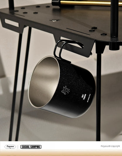 Black Insulated Camping Mug with Lid