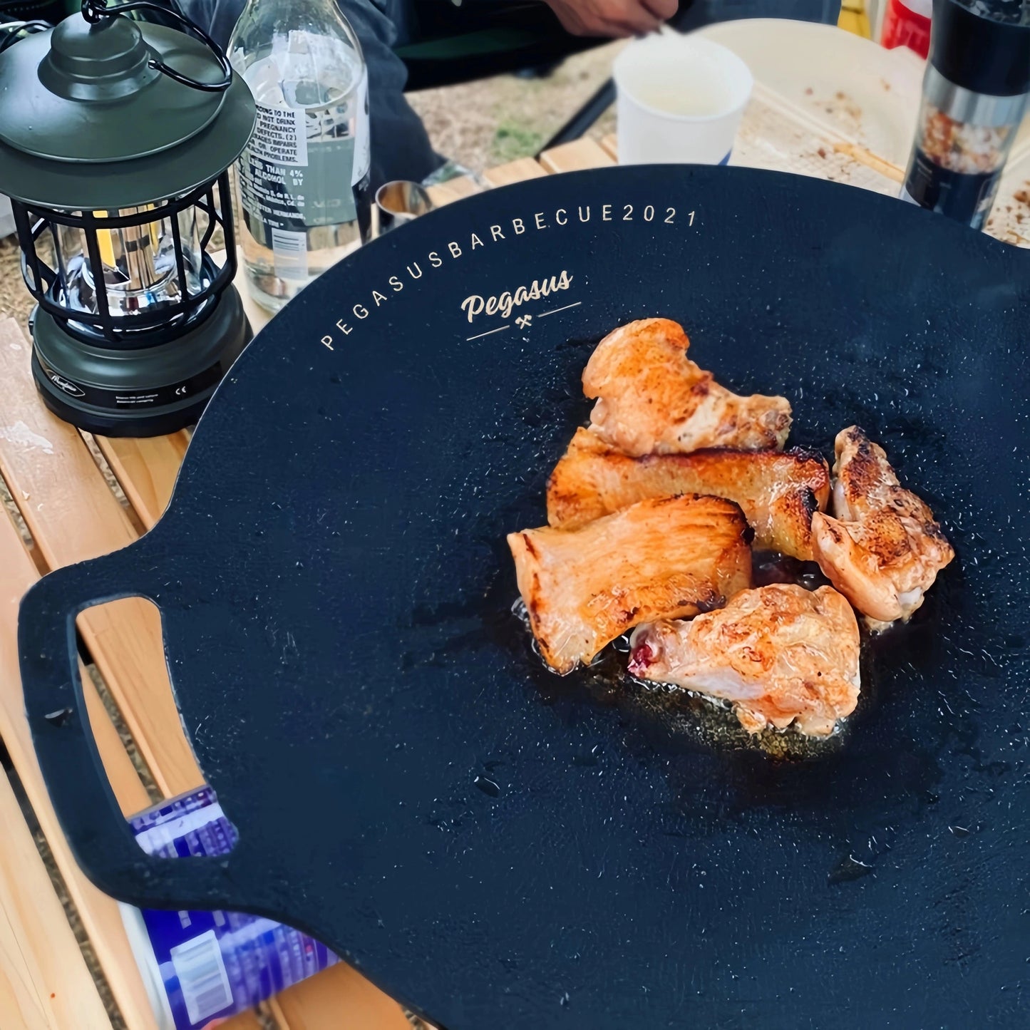 Ribs BBQ with grill pan