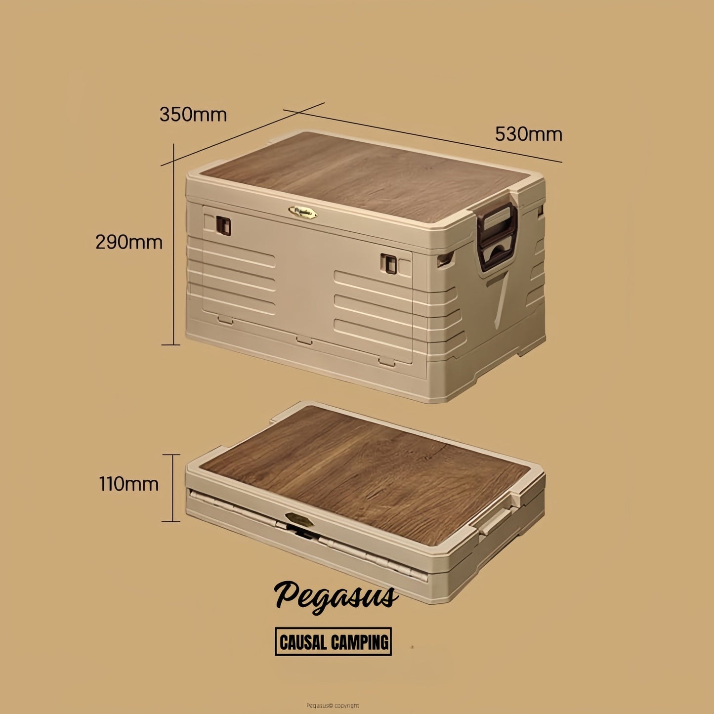 Folding SpaceMax Storage Box with Tabletop